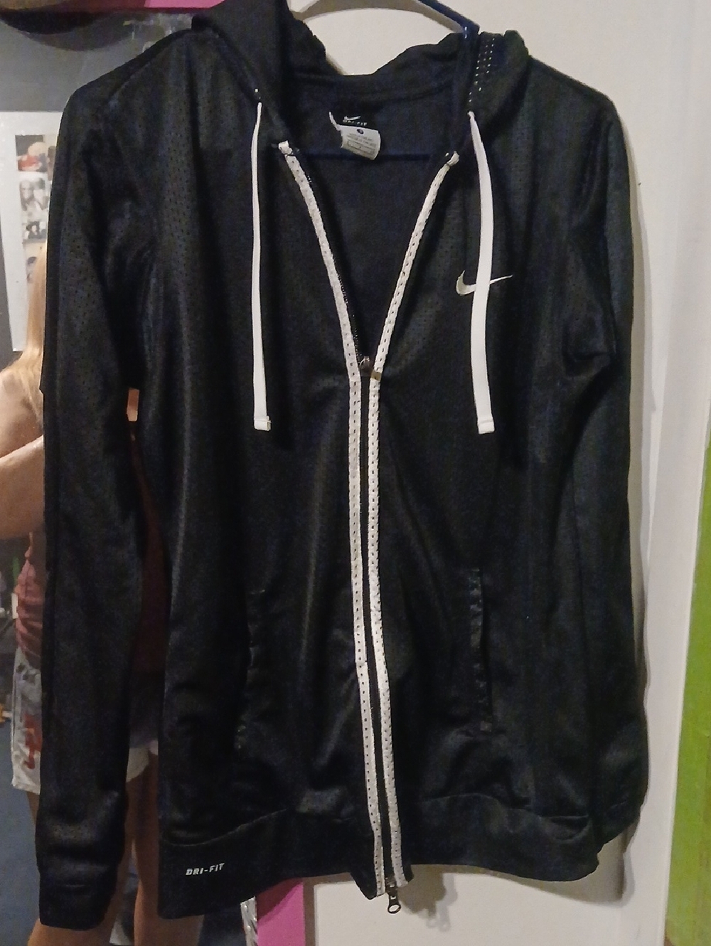 Nike Black Hoodie with White Accents